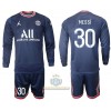 Maglia da Calcio a Maniche Lunghe Paris Saint Germain MESSI 30 Casa 2021-22 per Bambino